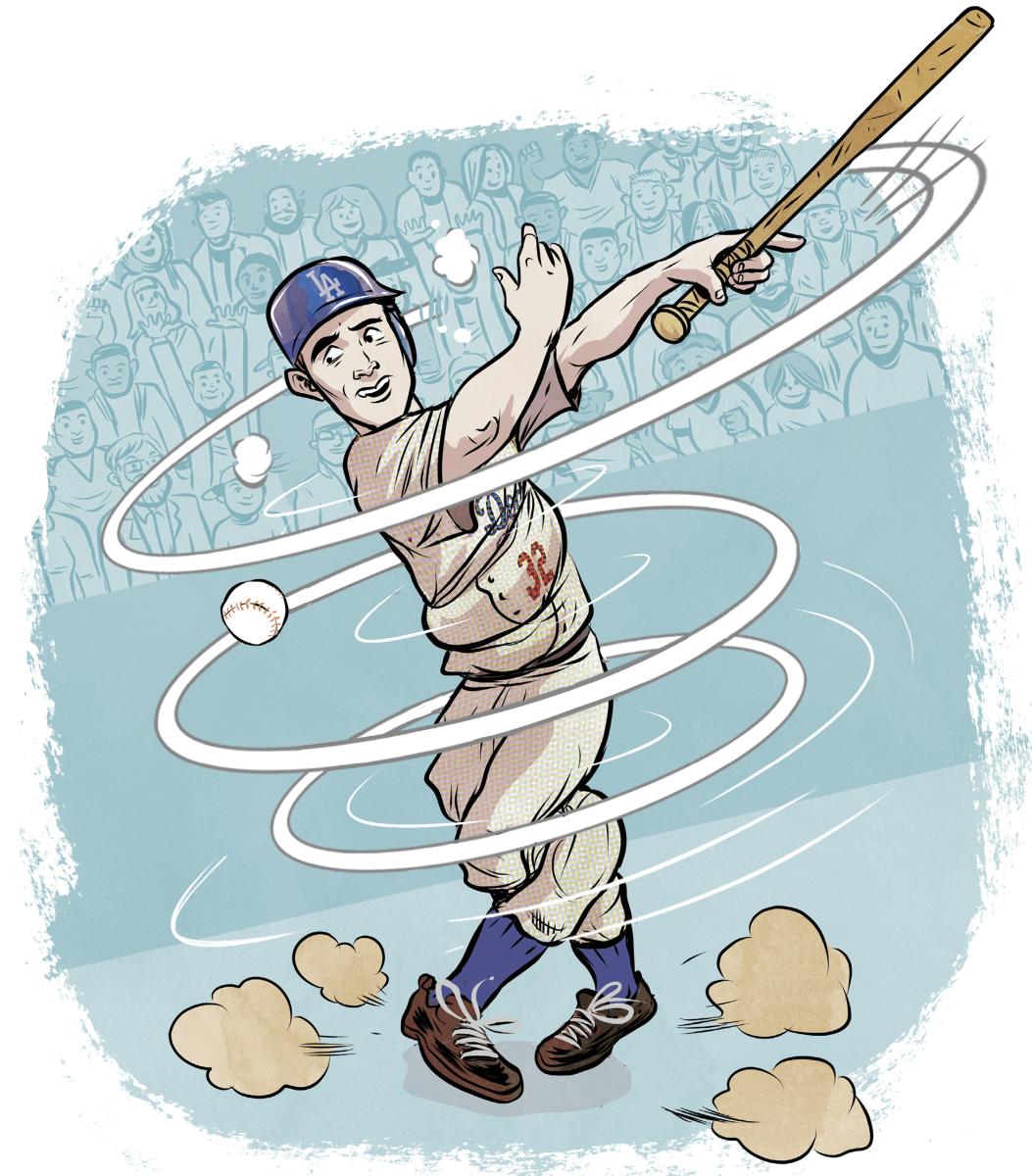 PUNCHED OUT
The finest hurler of his generation, Koufax was lost at the plate. He finished his 12-season career with a .097 batting average.
